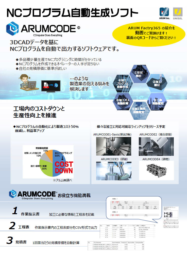 ARUMCODE 製品パンフレット