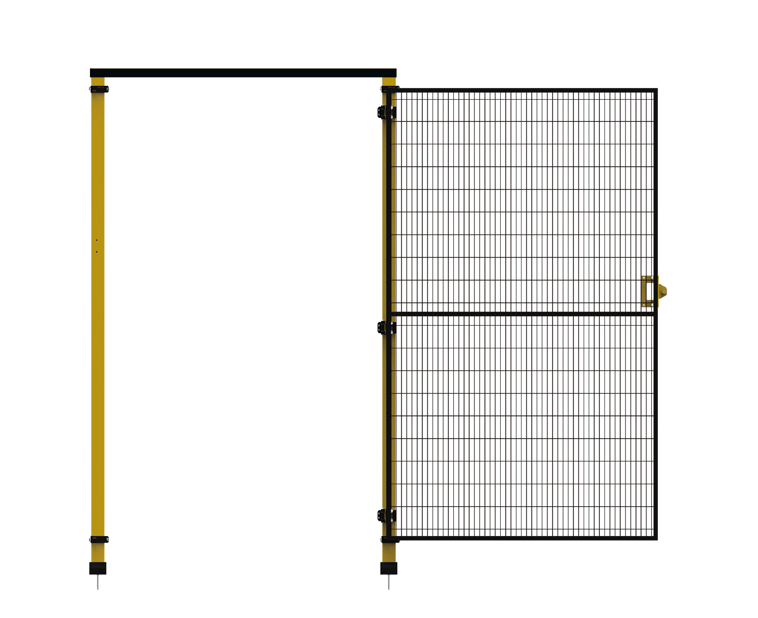 片開きドアセット-安全柵