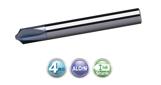 4枚刃超硬スクエアエンドミル 不等分割